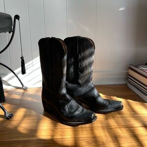 Lucchese Men’s Crayton Leather Cowboy Boots